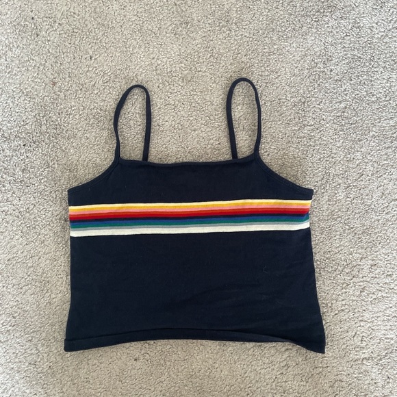 Brandy Melville rainbow croptop - Picture 2 of 3